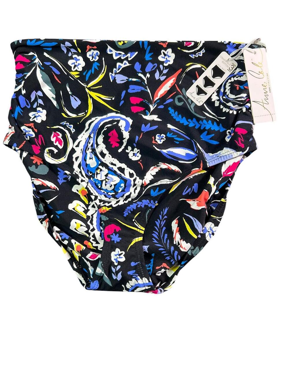 Anne Cole wear 3 way convertible paisley pattern full coverage swim bottom